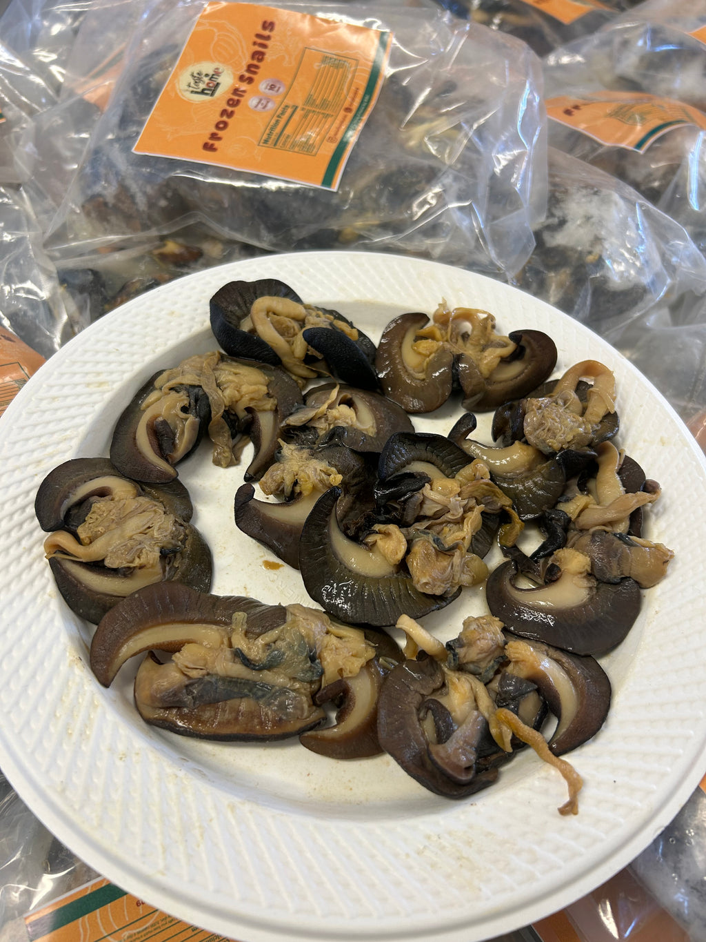 A-10pcs Medium African Bush Snails – Fresh Nigerian Snails, Clean and Ready to Cook (Winnipeg, Canada)