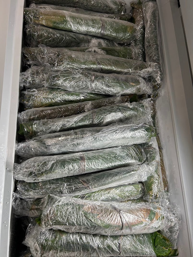Authentic green leaves for wrapping Moi Moi – African groceries Canada